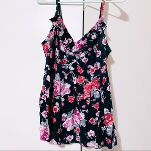 Torrid floral babydoll tank top
